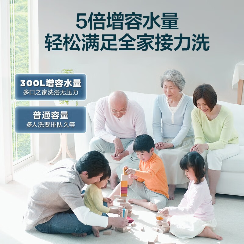 海尔（Haier）安心浴60升家用储水式电热水器双管速热大功率5倍大水量一级能效专利2.0安全防电墙EC6001-GC