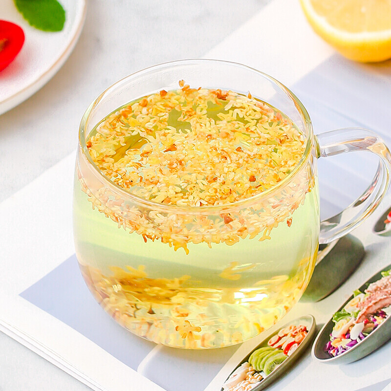 溢香醇干桂花花茶广西桂林天然花草茶茶叶浓香月桂食用小罐袋装茶