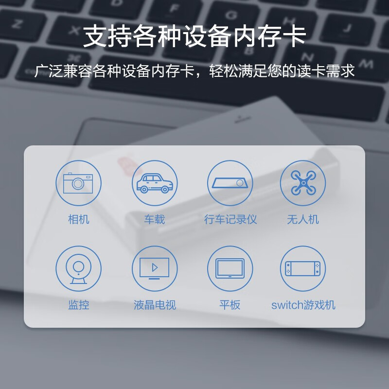 川宇多功能合一高速读卡器支持SD/TF/CF/XD/MS/M2单反相机手机卡行车记录仪存储内存卡