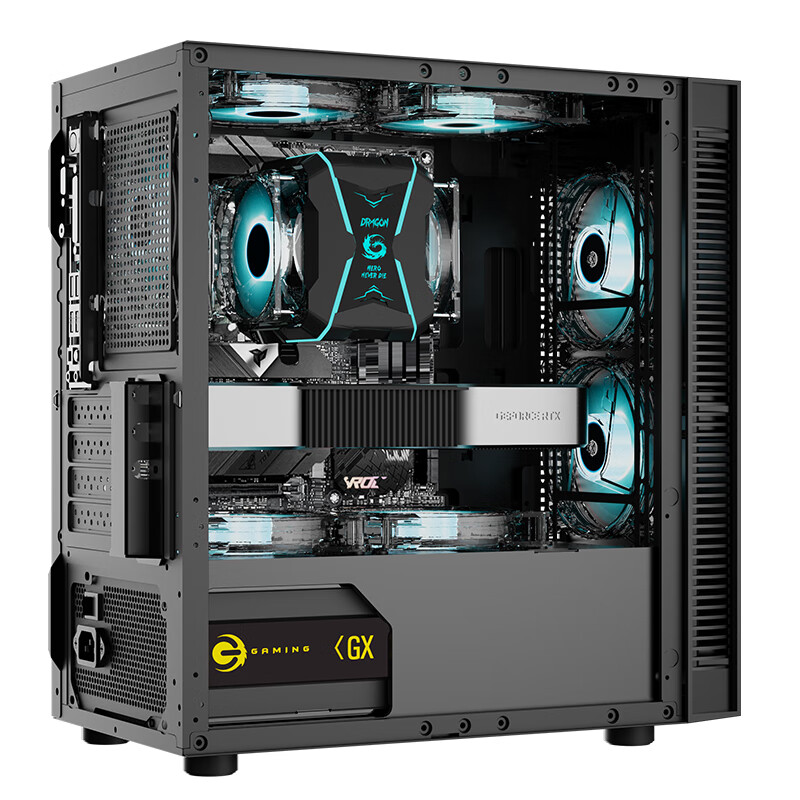 爆料长城(great wall)启程k03a电脑机箱(matx主板亚克力侧透120水冷