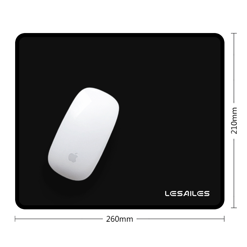 飞遁（LESAILES）260*210*3mm 游戏鼠标垫小号 加厚 精密包边 底部防滑 办公游戏皆宜 黑色凑单