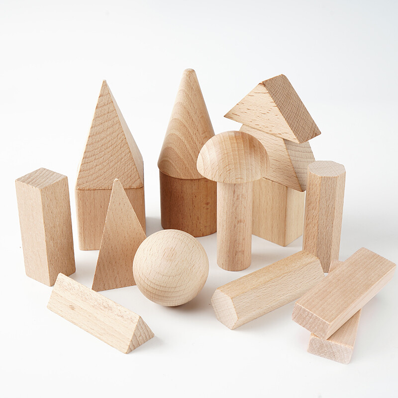 圆形木块y手工制作模型材料积木长方体正方形木块料大小实木头方块