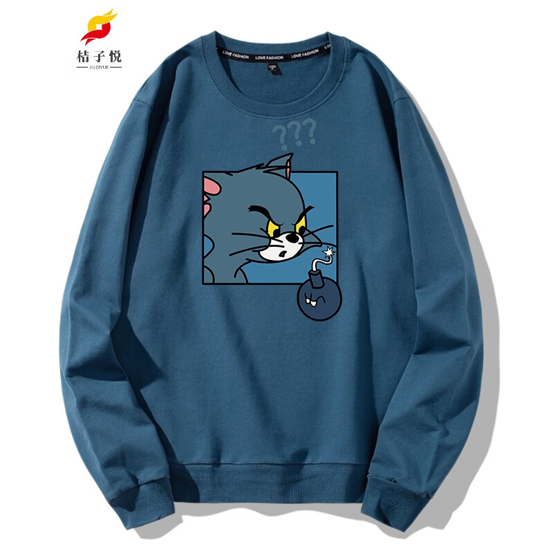 桔子悦 猫和老鼠卫衣女汤姆杰瑞卡动漫联名情侣春夏薄款小众感长袖