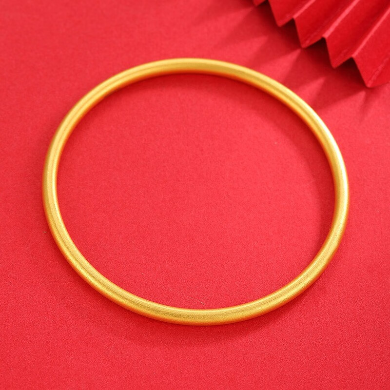 入手中国黄金(china gold)黄金手镯古法传承光圈足金手镯素圈送妈评测