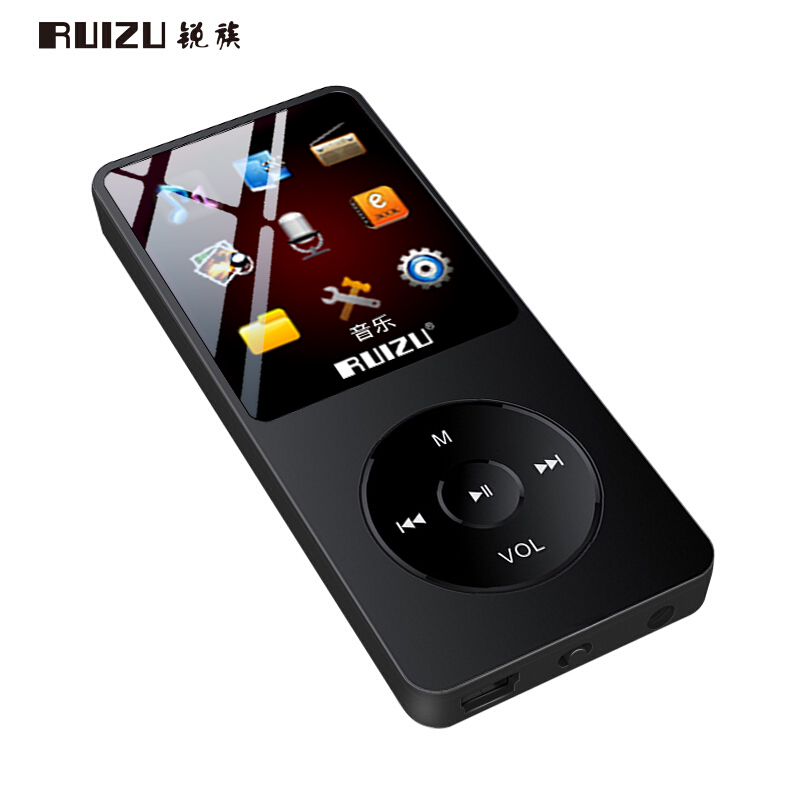 锐族（RUIZU）X02 8G 黑色 带蓝牙运动MP3/MP4音乐播放器迷你学生随身听便携式电子书英语听力插卡录音笔