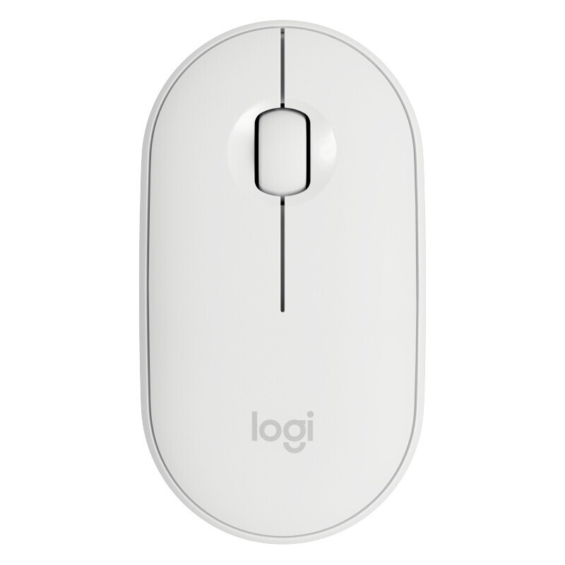 羅技（Logitech）Pebble 鵝卵石輕薄型靜音鼠標(biāo) 無線藍(lán)牙鼠標(biāo) 時尚對稱鼠標(biāo) 女性便攜鼠標(biāo) 米白色