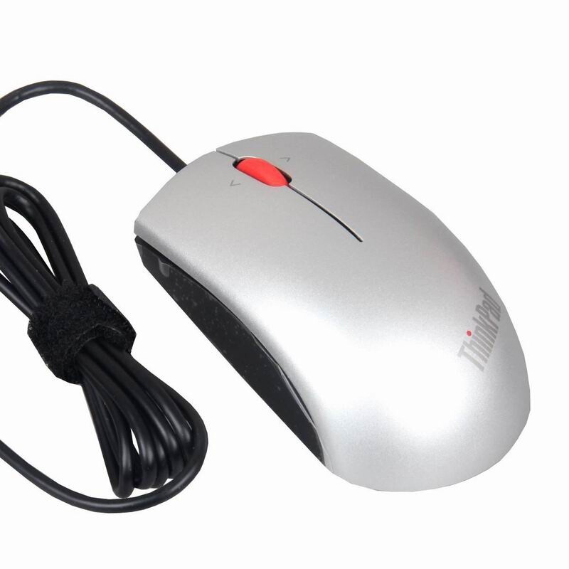 联想ThinkPad有线USB鼠标 笔记本电脑办公鼠标 0B47154（蓝光陨石银）