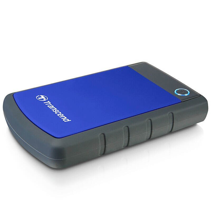 创见（Transcend）USB3.0/USB3.1 Gen1 高速移动硬盘 抗震保护 2.5英寸 USB3.1 Gen1 25H3B系列 蓝色 2TB