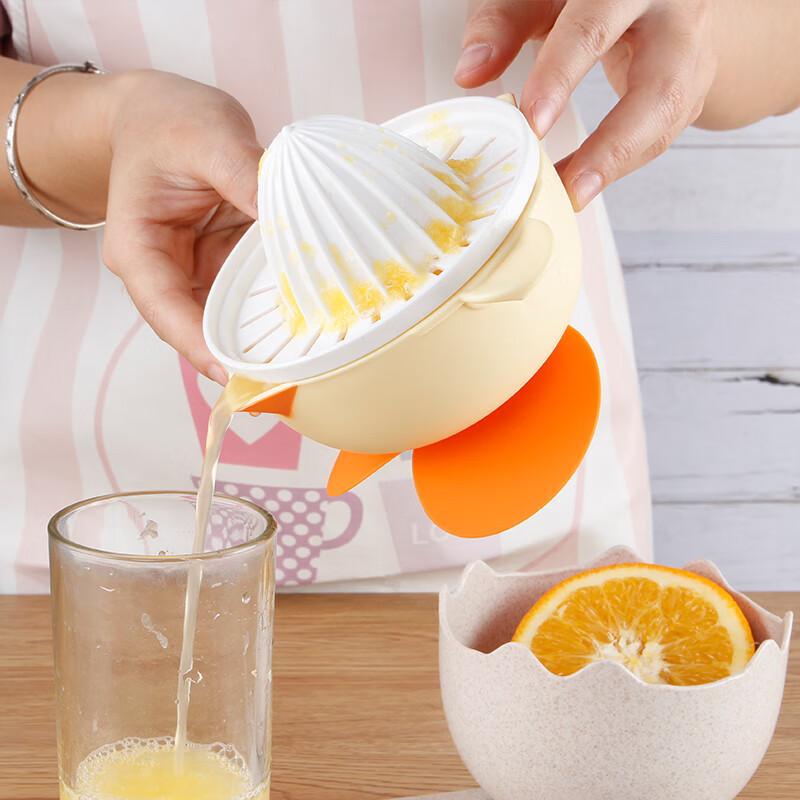 爱思得（Arsto）手动榨汁机家用简易迷你橙汁榨汁器榨柠檬压汁神器水果榨汁杯小型便携多功能压橙子机套装