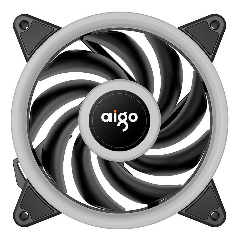 爱国者（aigo） 极光plus 12CM蓝光 电脑机箱风扇（小3P+大4P双接口/双光圈设计/减震脚垫/赠4螺丝）
