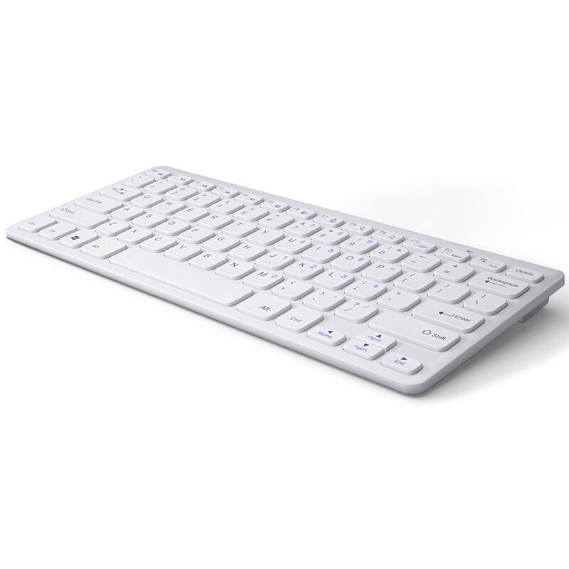 航世（BOW）HW098C 巧克力按键  便携办公无线键盘  白色