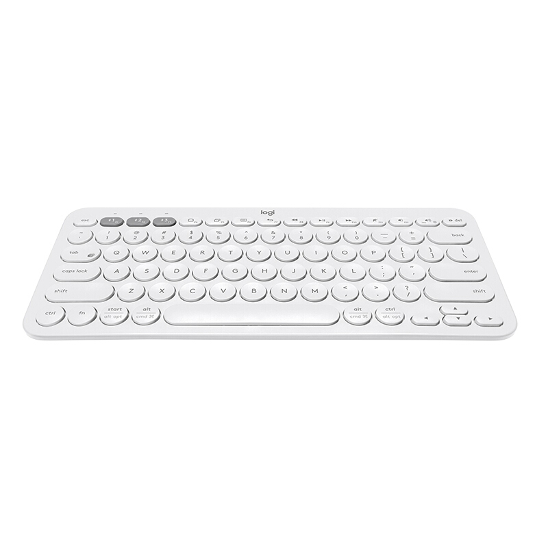 罗技（Logitech）K380多设备蓝牙键盘 平板IPAD键盘 时尚便携 超薄巧克力按键 K380芍药白