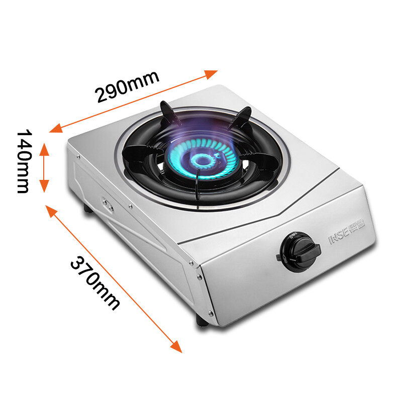 樱雪（INSE)  燃气灶单灶台式 不锈钢面板 燃气灶液化气炉具 大火力 家用猛火节能JZY-T1501(G)W液化气