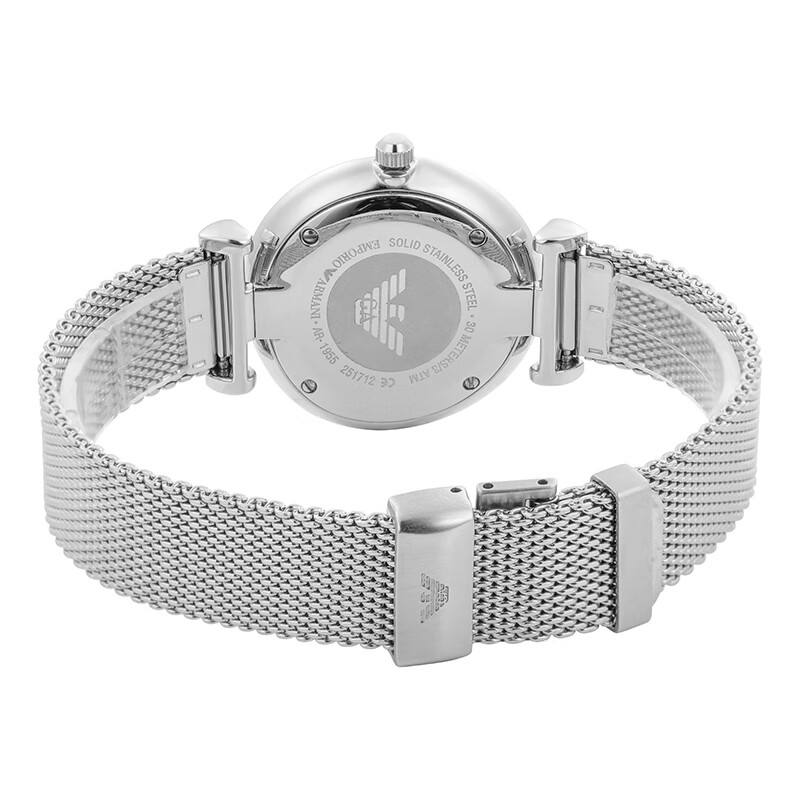 阿玛尼 （Emporio Armani）手表 优雅简约圆盘薄款经典潮流时尚女士腕表  AR1955 