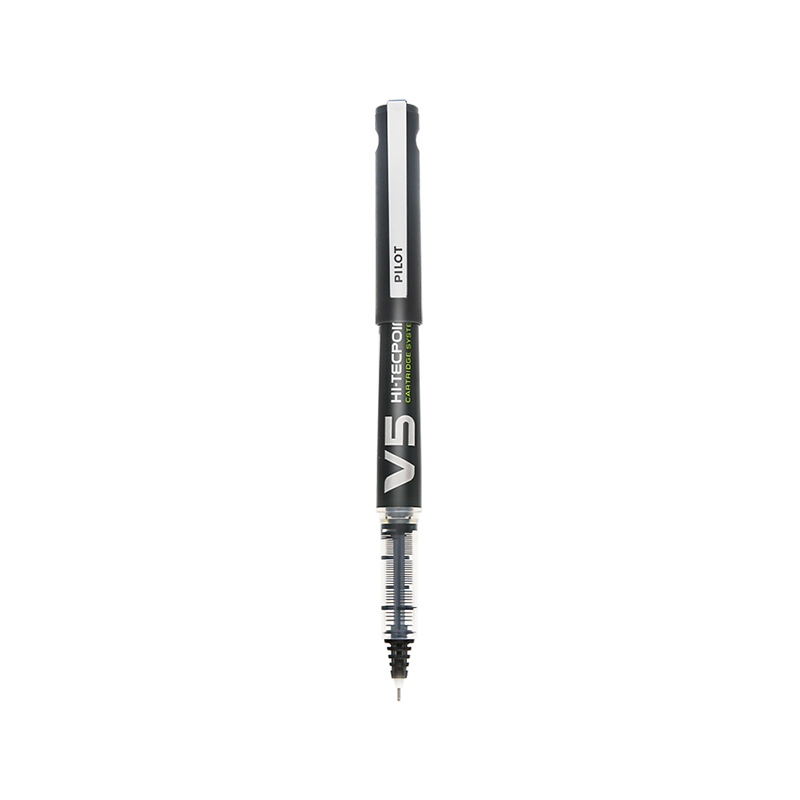 日本百乐（PILOT）BXC-V5直液式走珠笔中性水笔针管笔0.5mm签字笔 V5升级版可换墨胆 黑色