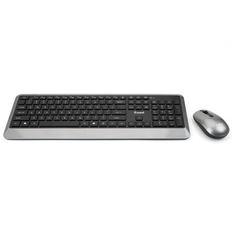 方正(iFound)W6203无线键盘 键盘鼠标套装办公 笔记本电脑外接超薄键盘巧克力数字键盘 含鼠标垫