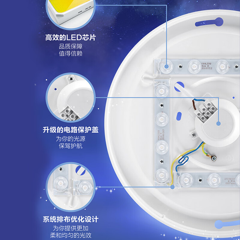 飞利浦 PHILIPS 欣熙 LED自然光客厅餐厅卧室厨房过道走廊阳台吸顶灯 17W4000K 圆形 6027931C3