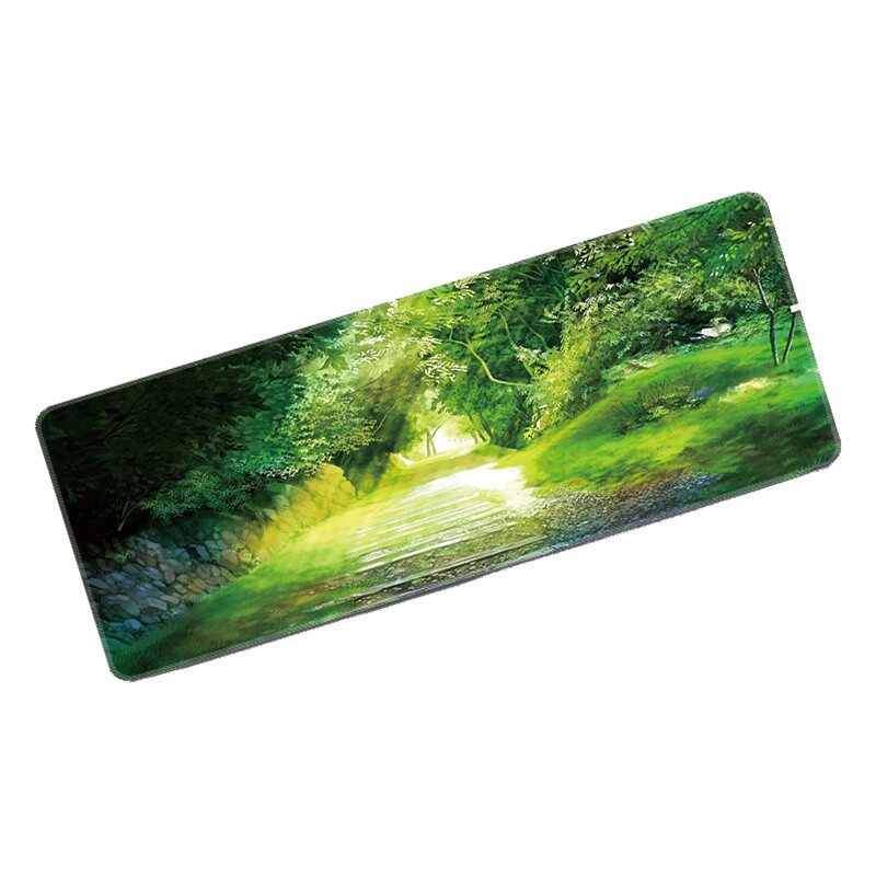 鹧鸪鸟（CHUKAR）鼠标垫大号 键盘垫 游戏鼠标垫电脑桌垫 加厚版绿色森林主题