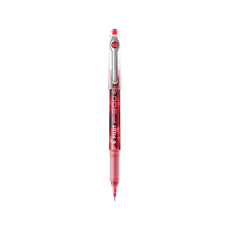 日本百乐（PILOT）BL-P50/P500 针管中性笔 0.5mm顺滑签字笔 考试财务用 红色