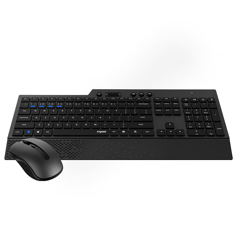 雷柏（Rapoo） 8200T 键鼠套装 无线蓝牙键鼠套装 办公键盘鼠标套装 无线键盘 蓝牙键盘 鼠标键盘 黑色