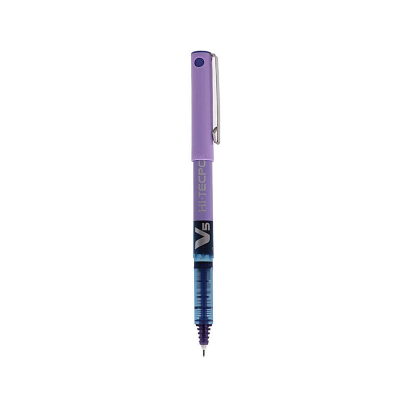 日本百乐（PILOT）BX-V5 直液式走珠笔中性笔 0.5mm针管水笔签字笔 彩色学生考试笔 紫色