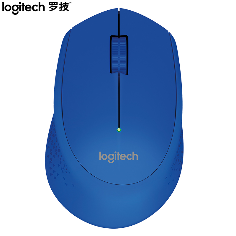 罗技（Logitech）M275(M280) 鼠标 无线鼠标 办公鼠标 右手鼠标 蓝色 自营 带无线2.4G接收器