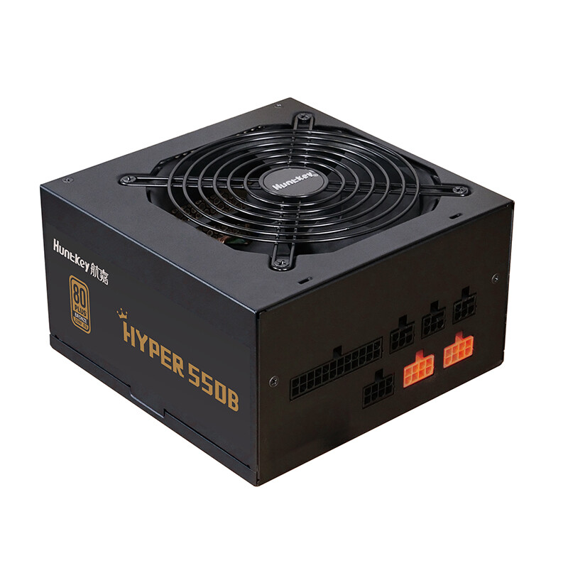 航嘉（Huntkey）铜牌550W HYPER550B电脑电源（全模组/80PLUS铜牌/RTX2070/单路42A/LLC+DC-DC/三年质保）