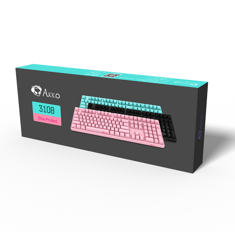 AKKO 3108 机械键盘 有线键盘 游戏键盘 电竞 全尺寸 108键 吃鸡键盘 绝地求生 Cherry 白色 樱桃红轴