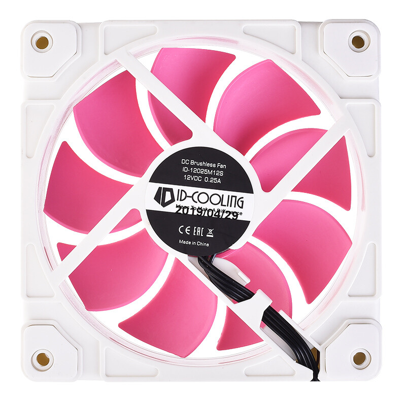 ID-COOLING ZF-12025-PINK 幻彩ARGB粉色系温控风扇 专业水冷/风冷散热器风扇