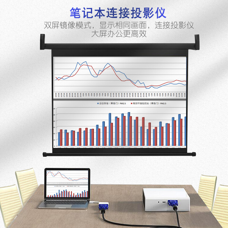 晶華（JH）VGA高清連接線 臺式電腦主機筆記本電視機投影儀顯示器連接線數(shù)據(jù)信號延長視頻線 5米 V501I