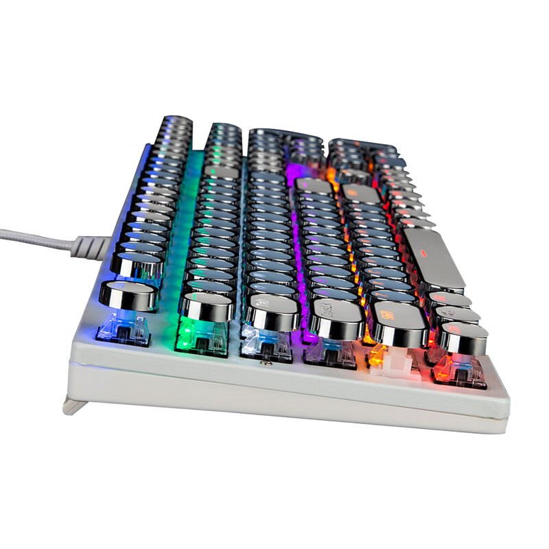 魔炼者 1505 (MK5) 个性双色拼接机械键盘 有线键盘 游戏键盘 108键背光键盘 电脑键盘 笔记本键盘  青轴