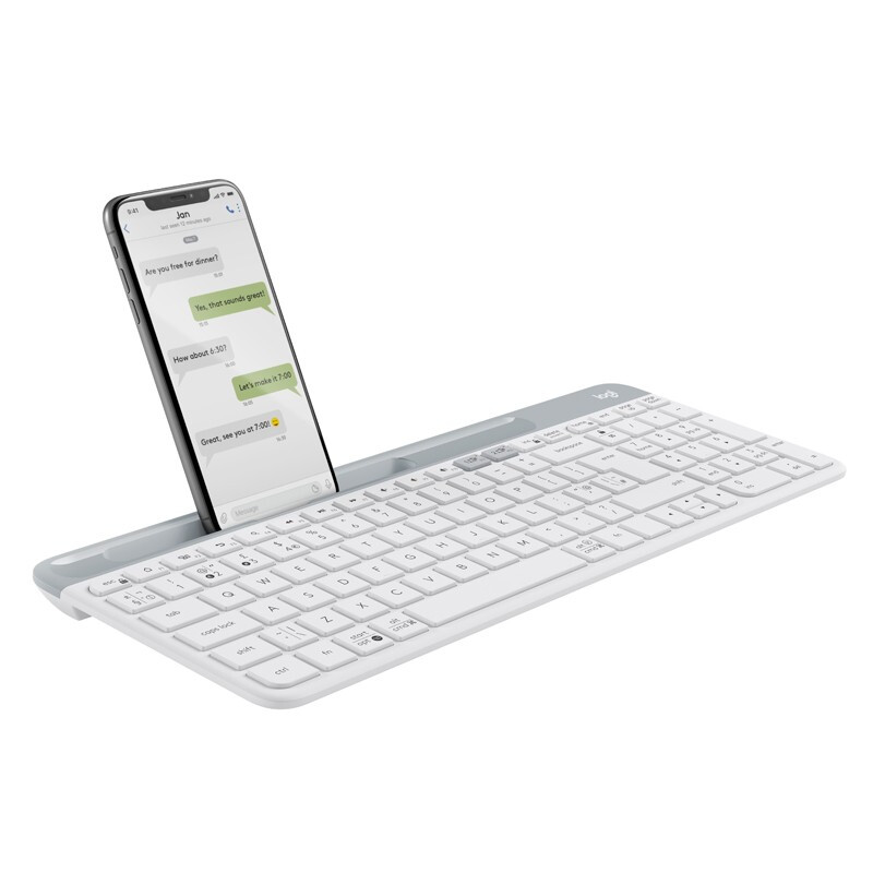 罗技（Logitech）K580无线蓝牙键盘鼠标套装 超薄键鼠套装 ipad手机平板电脑办公键盘 罗技k580无线蓝牙键盘-白色