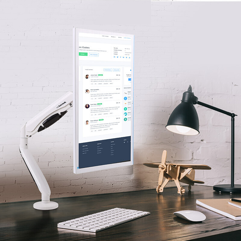 乐歌（Loctek）液晶电脑显示器支架 桌面底座旋转升降显示器支架臂 电脑显示屏支架 17-35英寸 F8A白