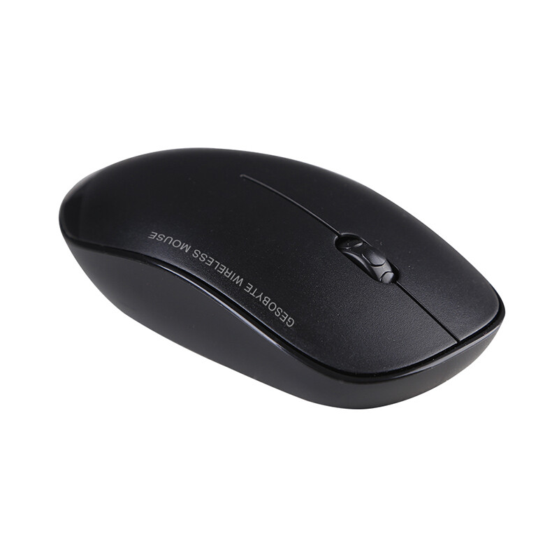 吉选（GESOBYTE）WM1009鼠标 无线鼠标 办公鼠标 便携鼠标 纤薄鼠标 苹果笔记本台式电脑 男女生家用  黑色