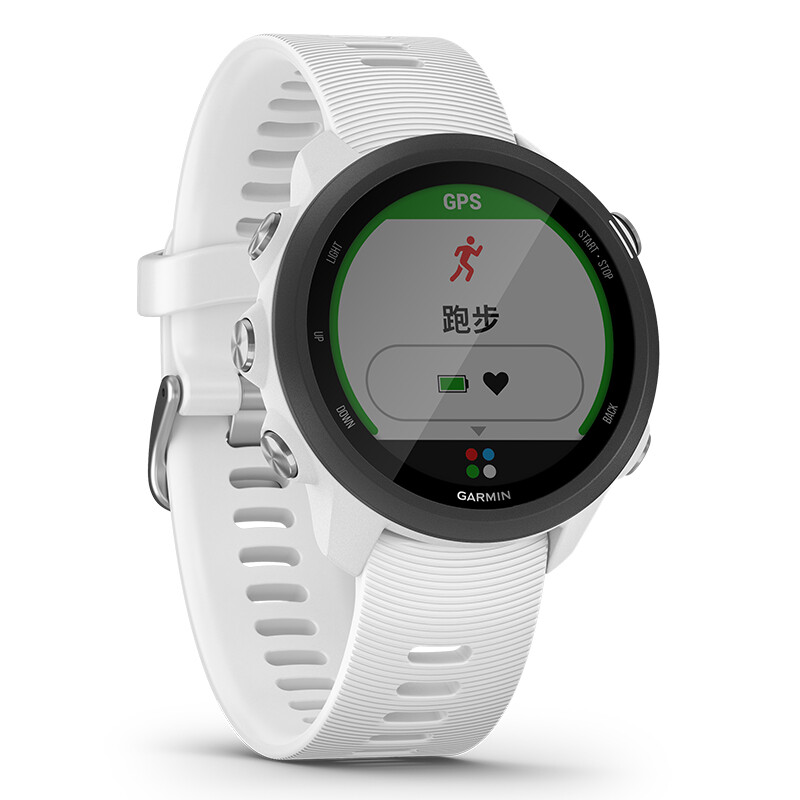 佳明（GARMIN）跑步手表Forerunner245M纯净白 三星定位智能血氧监测多功能户外运动心率表 训练健身音乐手表