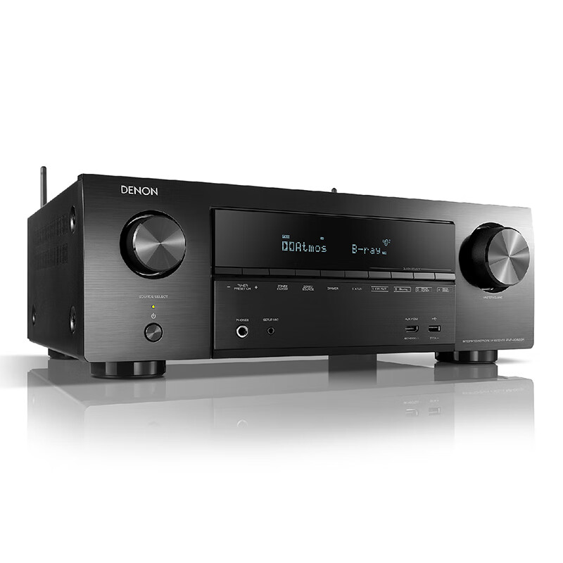 天龙（DENON）AVR-X1600H 音响 音箱 家庭影院7.2声道AV功放机 4k直通 eARC杜比全景声 蓝牙WIFI ALLM黑色