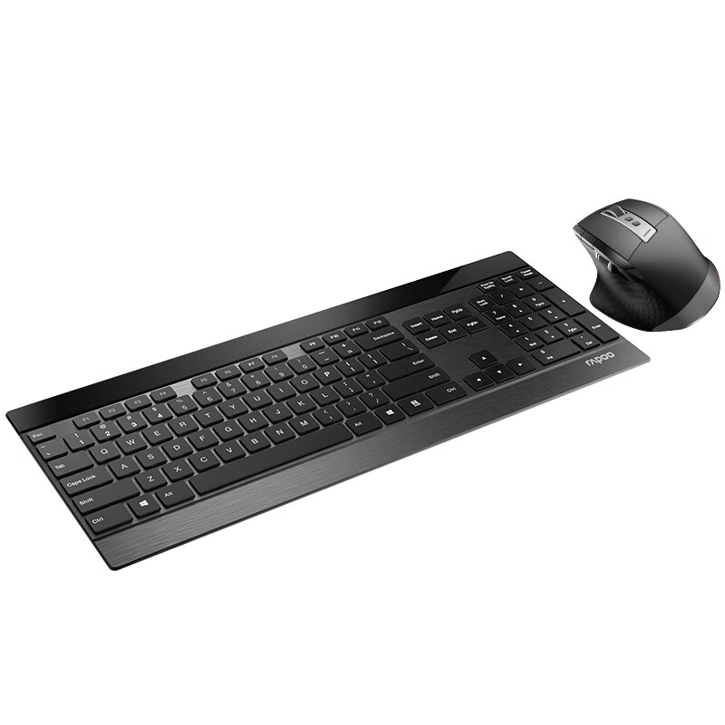 雷柏（Rapoo） MT980S 键鼠套装 无线蓝牙键鼠套装 办公键盘鼠标套装 超薄键盘 高端商务 无线键盘 黑色
