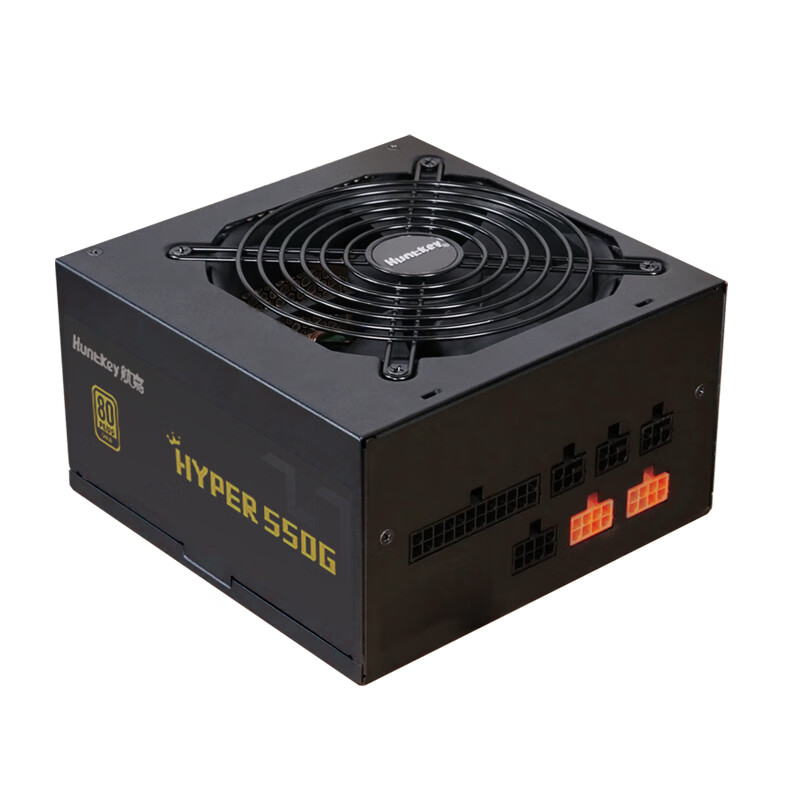 航嘉（Huntkey）金牌550W HYPER550G电脑电源（80PLUS金牌/全模组/全电压/支持RTX2060/电竞电源/单路42A）