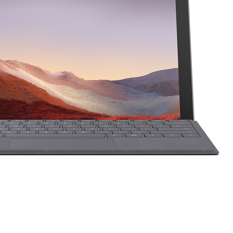 微软?Surface Pro 键盘盖 新亮铂金 磁吸易拆卸 Alcantara材质 类软毛皮手感 键盘背光+玻璃精准触控板