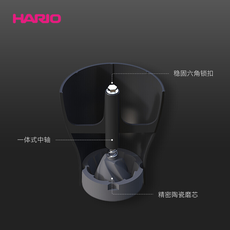 日本HARIO磨豆机咖啡豆研磨机手摇磨粉机迷你便携家用手动粉碎咖啡机MSS