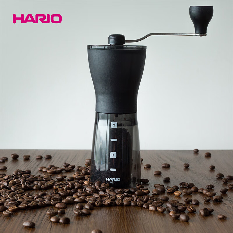 日本HARIO磨豆机咖啡豆研磨机手摇磨粉机迷你便携家用手动粉碎咖啡机MSS