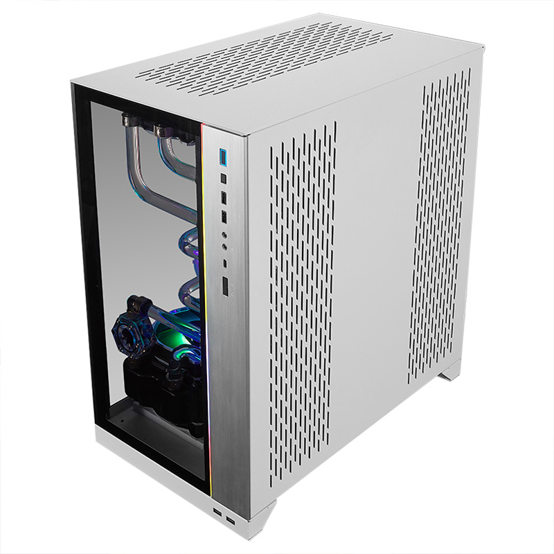LIANLI O11D XL 包豪斯ROG 白色 联力游戏电脑主机箱 铝外壳幻彩光控双面玻璃多面水冷位/支持硬盘热插拔