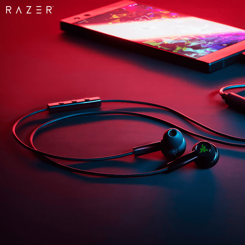 雷蛇（Razer）战锤狂鲨双核版 入耳式耳机电脑手机 吃鸡游戏带麦耳机