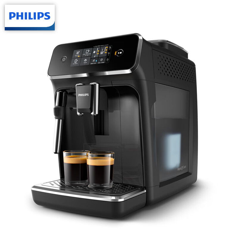 飞利浦（PHILIPS）咖啡机 意式全自动家用现磨咖啡机 欧洲原装进口 带触控显示屏 自带打奶泡系统 EP2121/62