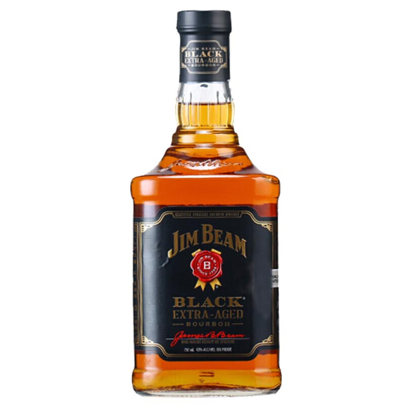 金宾(jim beam)洋酒 美国黑牌波本威士忌 700ml 凑单品