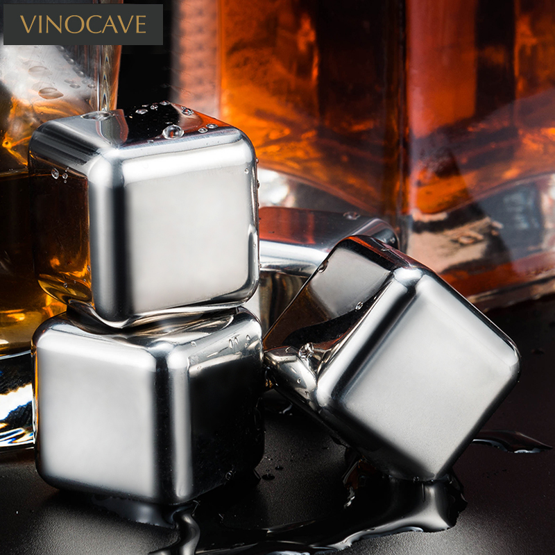 维诺卡夫 (Vinocave) 304不锈钢金属冰块冰粒 红酒威士忌可乐果汁饮料速冻创意酒具 8粒装