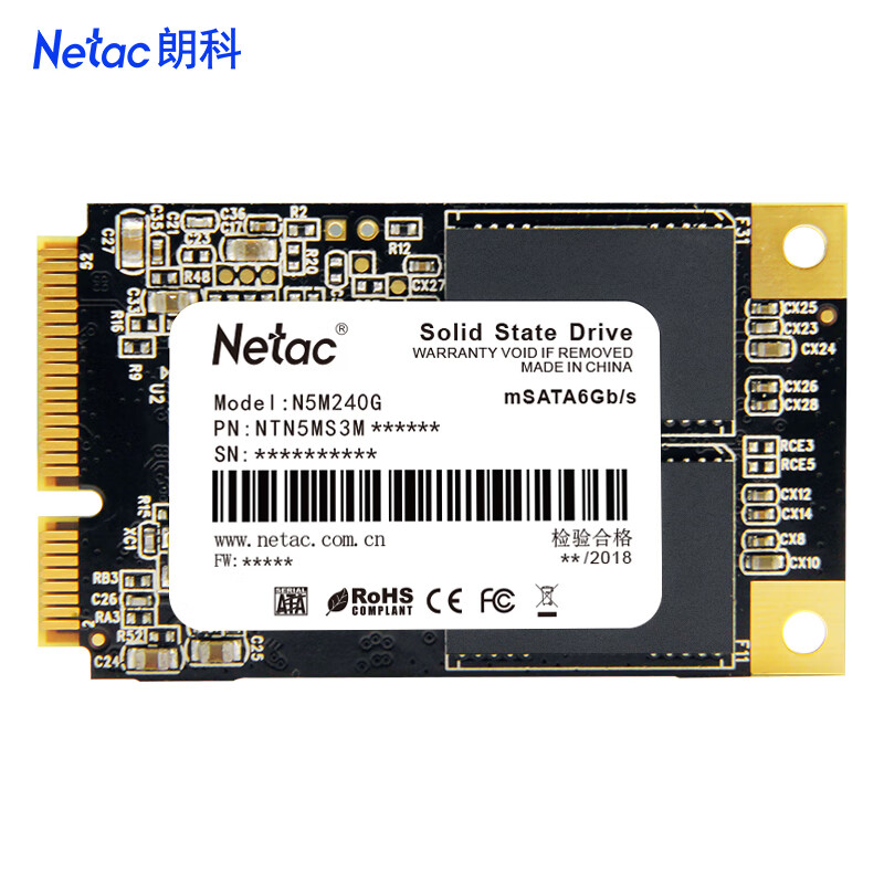 朗科（Netac）240GB SSD固態(tài)硬盤(pán) MSATA接口 N5M迅猛系列 纖薄小巧 動(dòng)力強(qiáng)勁