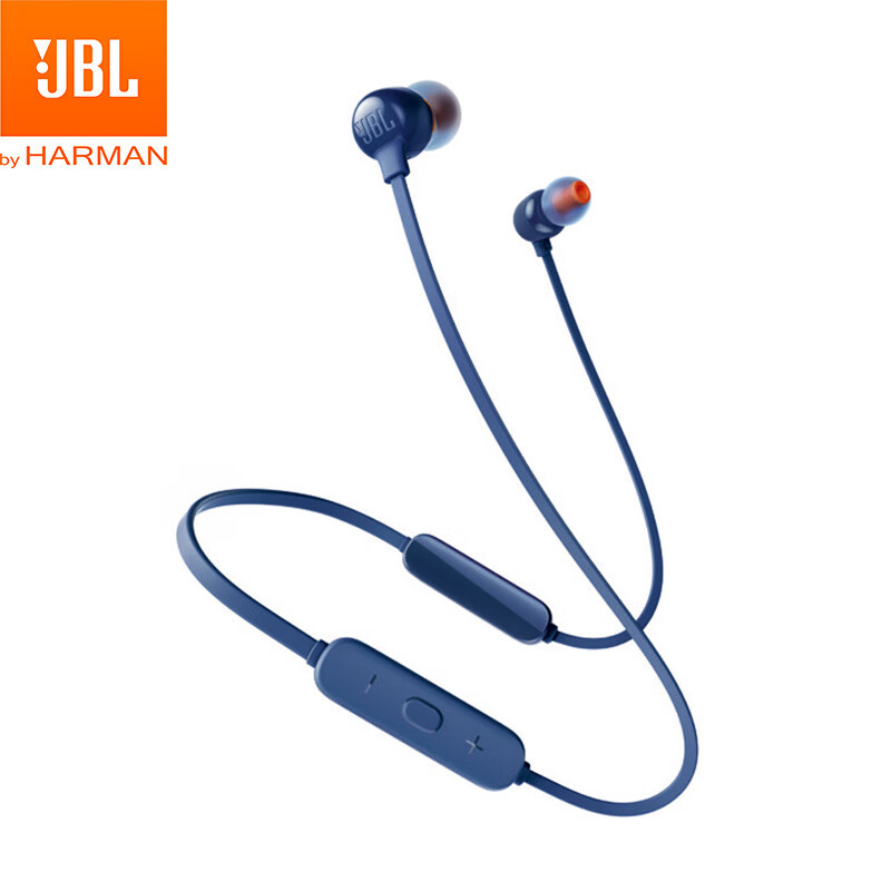 JBL T115BT 入耳式蓝牙无线耳机 运动手机游戏耳机 苹果安卓手机耳机 金属钛振膜 跑步磁吸式带麦 蓝色