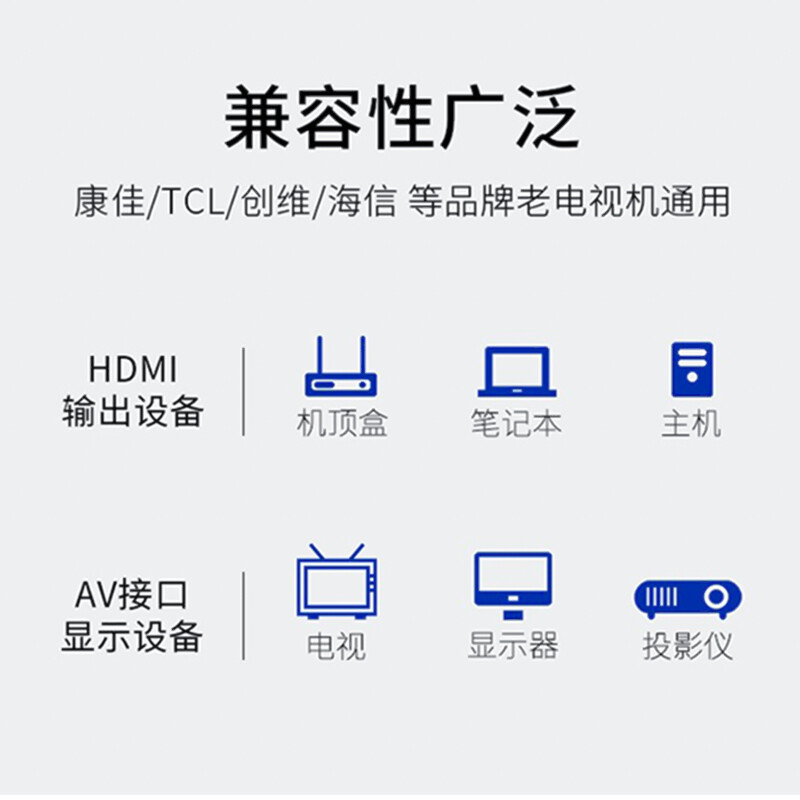 晶华（JH）HDMI转AV转换线 机顶盒电脑PS4连接老式电视机顶盒高清显示 转RCA接电视投影仪 黑色2米 Z131G