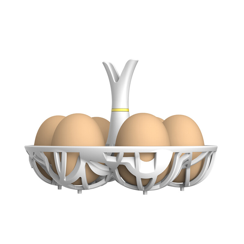京东京造 67度温泉蛋煮蛋器迷你进口材料蒸蛋羹器多功能低温料理早餐机 白色 六个家庭装